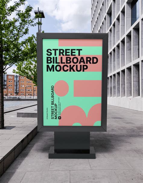 Outdoor Street Billboard Mockup Graphic Design Mockup, Online Graphic Design, Graphic Design ...