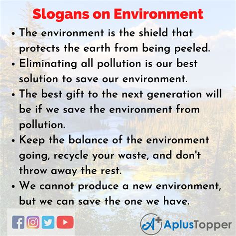 Slogans on Environment | Unique and Catchy Slogans on Environment - A Plus Topper