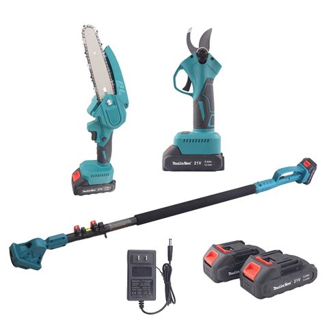 Electric Pole Saw Adjustable 2 In 1 Cordless Pole Saw And Mini Chainsaw Tree Trimmer Pole Saw ...