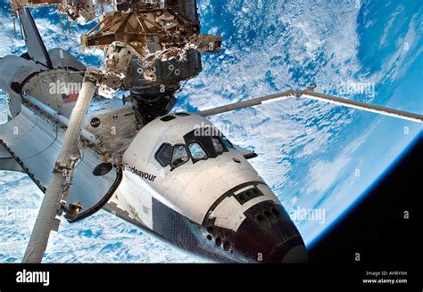 Space Shuttle Endeavour with cargo doors open Stock Photo - Alamy