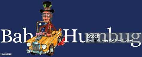 Funny Cartoon Ebeneezer Scrooge Bah Humbug Stock Illustration ...