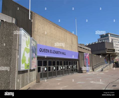 Queen Elizabeth Hall iconic new brutalist architecture in London, England, UK Stock Photo - Alamy