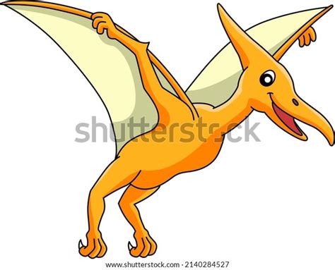 Pterodactyl Dinosaur Cartoon Colored Clipart Stock Vector (Royalty Free ...