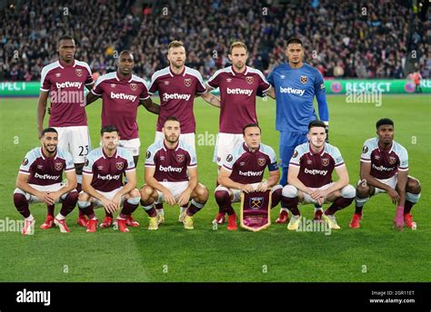 A West Ham United team group photo during the UEFA Europa League Group ...