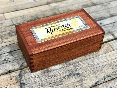 Wooden Memory Box - Hand Crafted Keepsake Box - Galen Leather