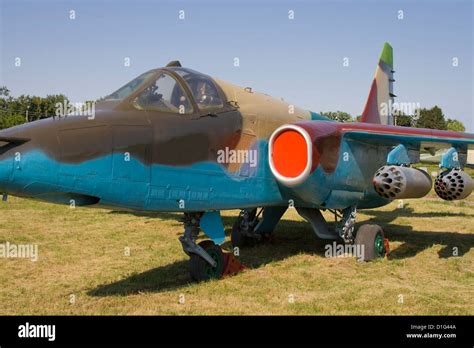 Old soviet low flying attack aircraft SU-25 Frogfoot Stock Photo - Alamy