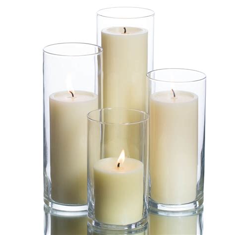 Richland Pillar Candles & Eastland Cylinder Holders Set of 48 | Floating candle vase, Candle ...