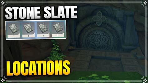 4 Old Stone Slate Locations | The Farmer's Treasure | World Quests and Puzzles |【Genshin Impact ...