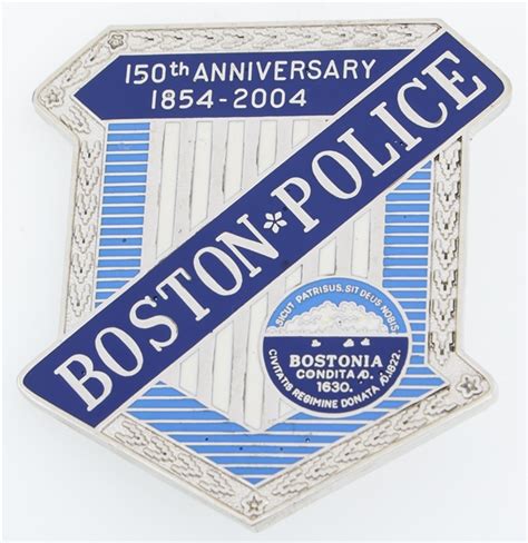 Lot Detail - BOSTON POLICE 150TH ANNIVERSARY BADGE