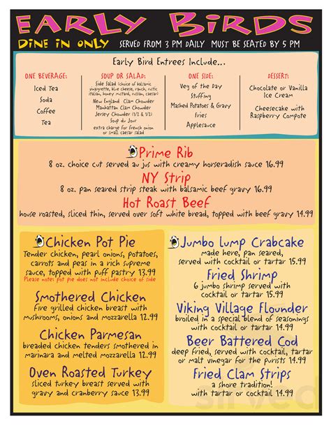 The Chicken or the Egg menu in Beach Haven, New Jersey, USA