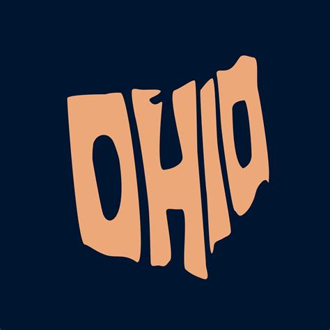 Ohio map typography. Ohio state map typography. Ohio lettering ...