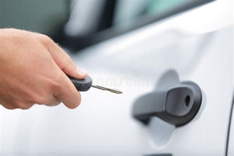 Man Driver Unlocking or Locking Car Door with Key Stock Photo - Image of holding, keys: 80645924