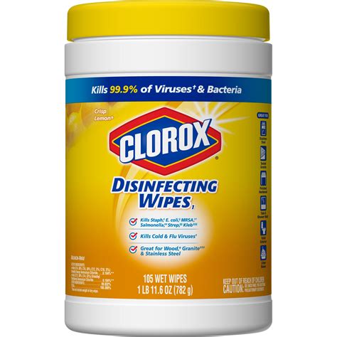 Clorox Disinfecting Wipes, 105 ct, Bleach Free Cleaning Wipes - Crisp ...