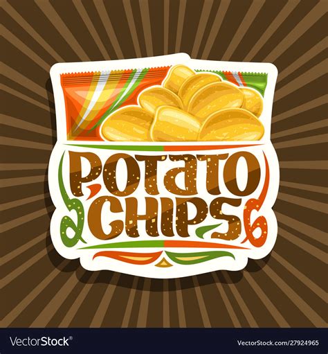 Logo for potato chips Royalty Free Vector Image