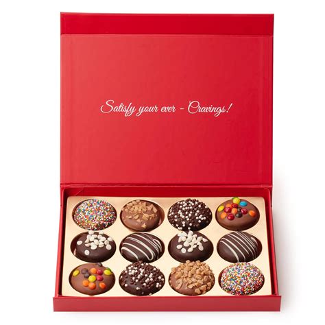 Buy CRAVINGS BY ZOE Red Chocolate Cookies Gift Box | Chocolate Covered ...