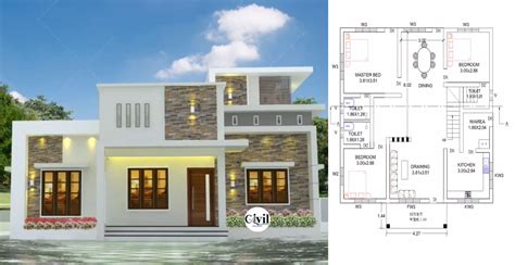 1000 Sq Ft 3BHK Contemporary Style Single-Storey House And Free Plan ...