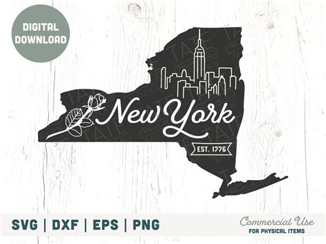 Vintage New York SVG Cut File New York Home Svg, NYC Skyline Svg, NY State Symbols Svg, New York ...