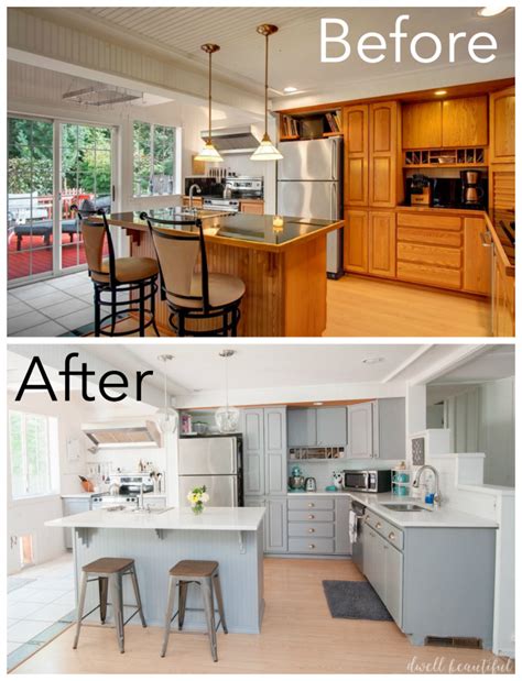 Wanting to makeover your dated kitchen? Well here are 8 Inspiring Kitchen renovat… | Diy kitchen ...