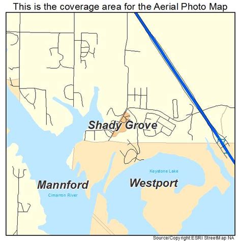 Aerial Photography Map of Shady Grove, OK Oklahoma