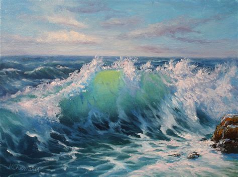 Wave Oil Painting Seascape Original Art Ocean Wall Art Coast | Etsy