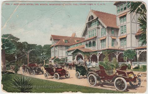 Del Monte Hotel Monterey CA antique postcards | Laurel Cottage Genealogy