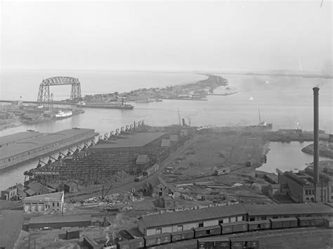 ‎Duluth Harbor View with Bridge - UWDC - UW-Madison Libraries