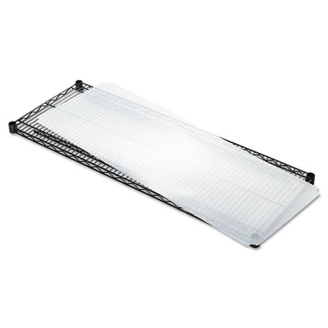 Alera 48" W x 18" D Shelf Liners for Wire Shelving in Clear Plastic ...