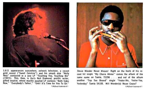 1969 magazine ad for Neil Diamond & Stevie Wonder albums | Stevie ...