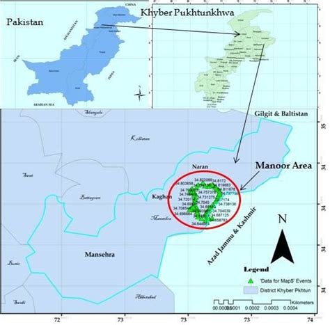 Map of Mansehra area showing the Manoor Valley, Pakistan | Download ...