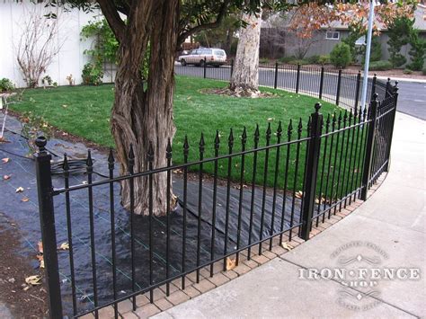 Installing Wrought Iron Fence Panels Around a Radius, Curved or Angled Area – Iron Fence Shop Blog