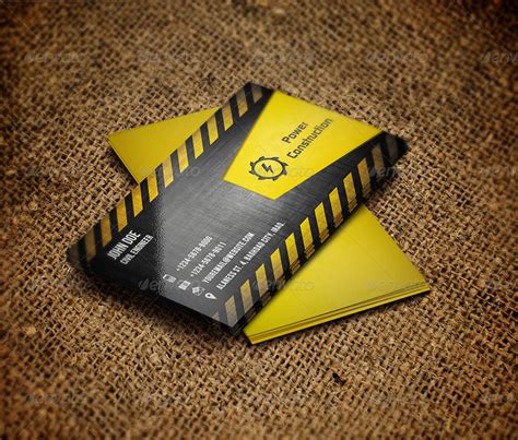 Construction Business Card - 20+ Examples, Illustrator, Word, Pages, Photoshop, Publisher