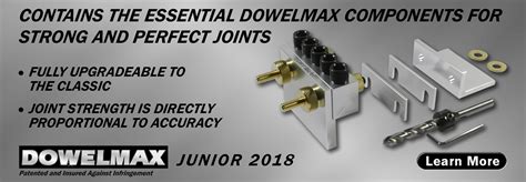 Dowelmax Precision Engineered Dowel Jig Systems and Router Lifts