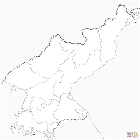 North Korea Map coloring page | Free Printable Coloring Pages