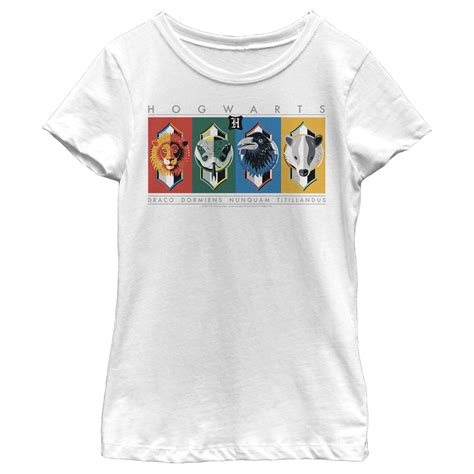 Harry Potter - Harry Potter Girls' Hogwarts House Mascots T-Shirt ...