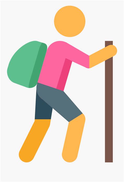 Computer Icons Backpacking Hiking - Hiker Emoji , Free Transparent Clipart - ClipartKey