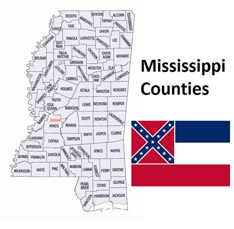 Mississippi Counties. List Alphabetically (and by Population) – Countryaah.com