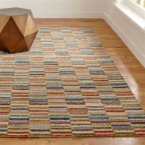 Bix Striped Wool Rug | Crate and Barrel | Crate, barrel rugs, Wool rug ...