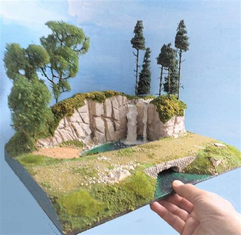 Model Diorama With Waterfall Lake Forest and Country Road - Etsy