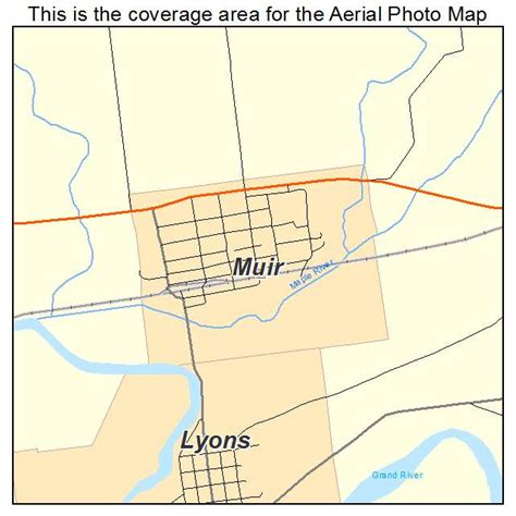 Aerial Photography Map of Muir, MI Michigan