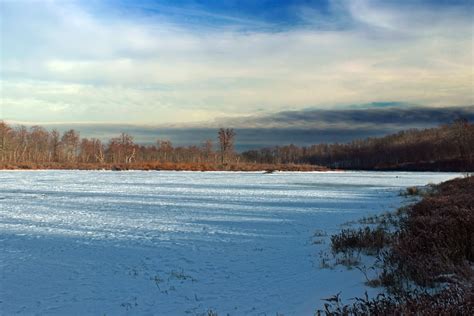 Free picture: snow, water, nature, cold, landscape, lake, tree, winter, blue sky