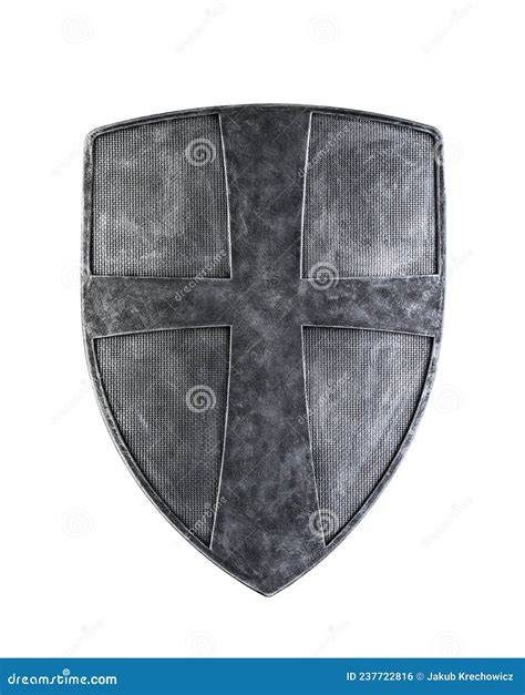 Old Medieval Shield Isolated on White Background Stock Photo - Image of ...