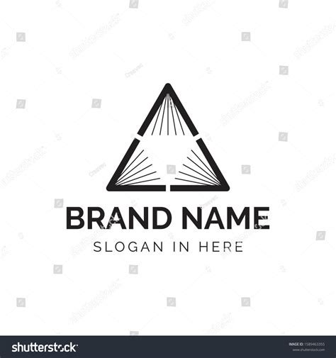 Triangle Book Logo Template Design Stock Vector (Royalty Free ...