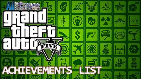 Grand Theft Auto V - Achievements list - YouTube