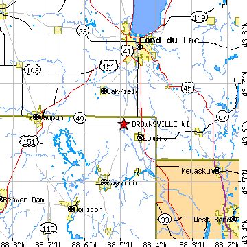 Brownsville, Wisconsin (WI) ~ population data, races, housing & economy