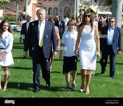 PALM BEACH FL - JANUARY 04: Donald Trump, Melania Trump and Barron Trump attend The Trump ...