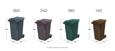 Wheelie Bin Size Guide and Specifications