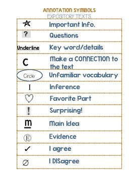 Bookmarks With Symbols Teaching Resources | TPT