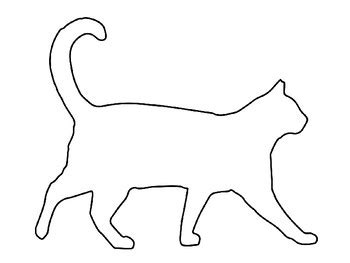 Cat Template for Art Project Cat Coloring Page Cat Outline Cat Art Cat Sheet