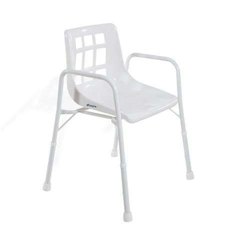 Shower Chair with Arms - Wide - Treated Steel - Aspire