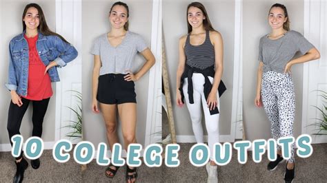 10 College Outfit Ideas | Outfits from Class to the Gym - YouTube